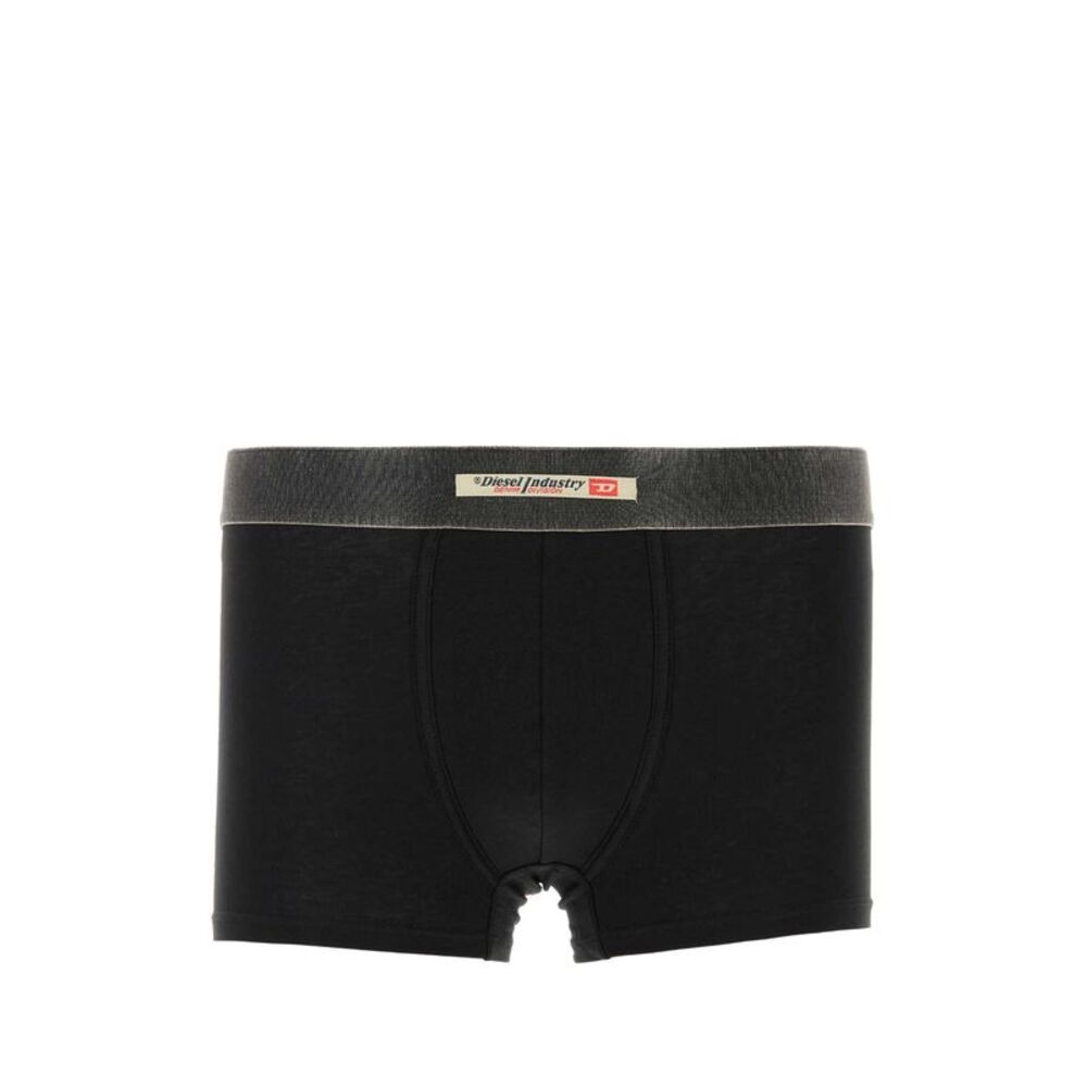 Diesel Men Black Stretch Cotton Boxer Set